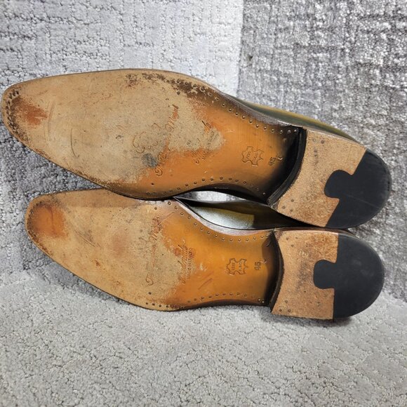 Bespoken Mogul Men's Size EU 45.5 Luxury Green Leather Oxford Dress Shoes 1973 - Picture 7 of 13